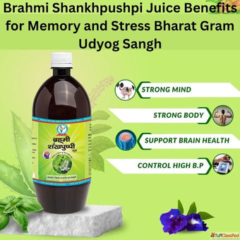 Brahmi Shankhpushpi Juice Benefits for Memory and Stress Bharat Gram Udyog Sangh