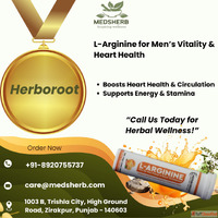 Herboroot L-Arginine for Men by Medsherb - Boost Energy Hear...