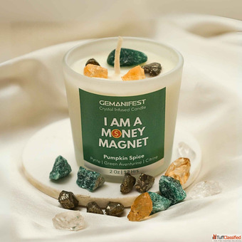 Money Magnet Manifestation Candle for Wealth and Abundance
