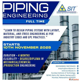 Post Graduate Diploma in Piping Engineering
