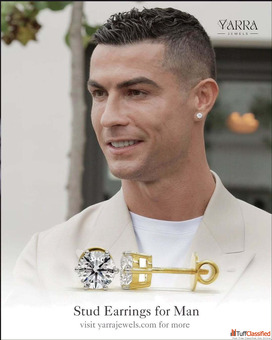 Diamond Stud Earrings for Man by Yarra Jewels