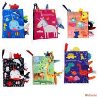 Animal Fun Cloth Book for Babies - Educational Safe Fabric B...