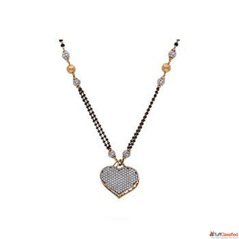 Elegant Black Beads Gold Chain CMR Jewellery