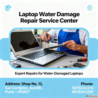 Laptop Water Damage Repair Service Center in Aundh Pune