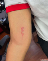 Single Line Rose Tattoo Custom Tattoo Design Best Tattoo Art...