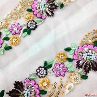 Shop Embroidered Trims - Flat 25 OFF Don't Miss Out