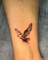 Bird Flying Tattoo Black and Grey Tattoo Custom Tattoo Desig...