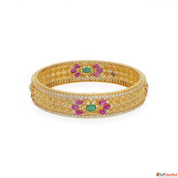 Light Weight 10 Gram Gold Bangles Designs with Price CMR Jew...