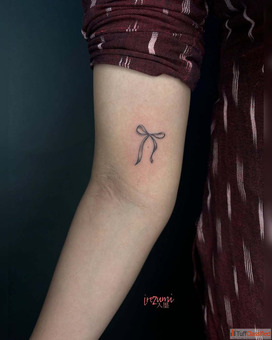 Little Ribbon Tattoo Small Tattoo Designs Tattoo Shop in Chennai - Irezumi Tattoo Studio
