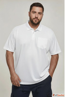 Smart Tech Pocket Polo Plus Size Effortless Style Utility Pe...