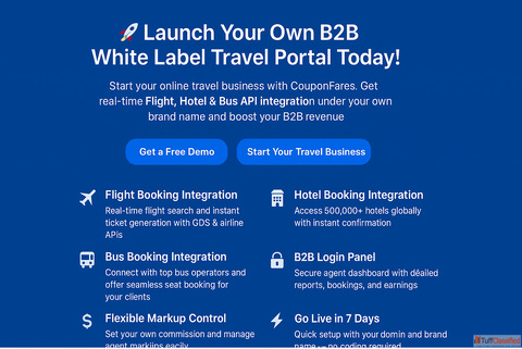 White Label Travel Portal for Travel Agents and Agencies in India
