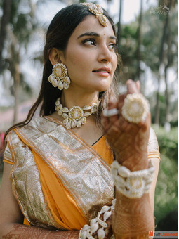 VAIDAAN Haldi Set for Bride - Traditional Bridal Ceremony Ensemble