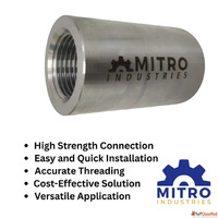 Roll Tech Rebar Coupler 16mm-40mm EN8D Grade Coupler Manufac...