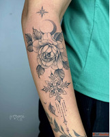 Peony Bloom Tattoo Realistic Tattoo Artist Professional Tatt...