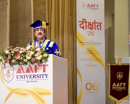 Dr. Prof. Sandeep Marwah Inspires Graduates at AAFT University Valedictory Function - Calls for Atma