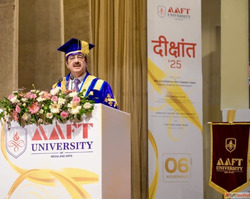 Dr. Prof. Sandeep Marwah Inspires Graduates at AAFT Universi...