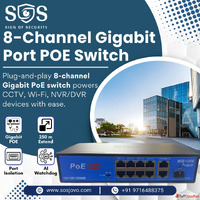 8-Port PoE Switch in Delhi - Ideal for CCTV NVR DVR WiFi Cam...
