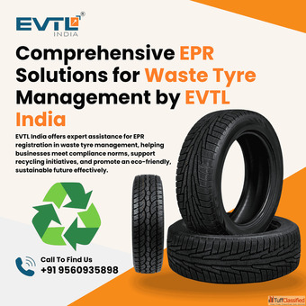 EPR Certification for Waste Tyre Management by EVTL India