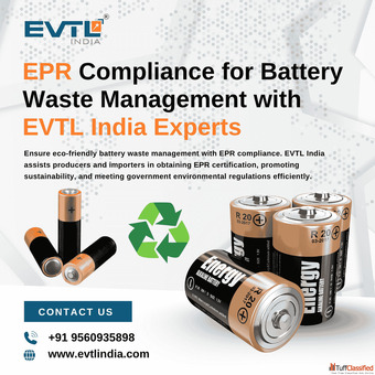 EPR Certification for Battery Waste Management - EVTL India