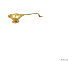 Brass Diya Oil Lamp Stand Traditional Decorative Holder Gold...