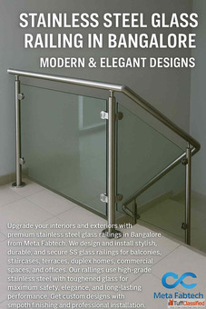 Stainless Steel Glass Railing in Bangalore - Modern Elegant Designs