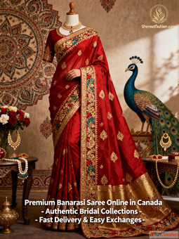 Premium Banarasi Saree Canada Pure Silk Banarasi Bridal Banarasi