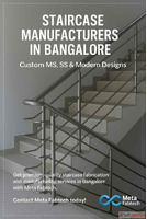 Staircase Manufacturers in Bangalore - Custom MS SS Modern D...