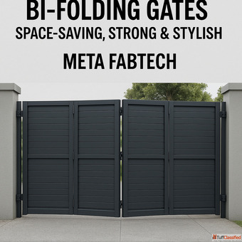 Bi-Folding Gates - Space-Saving Strong Stylish Meta Fabtech