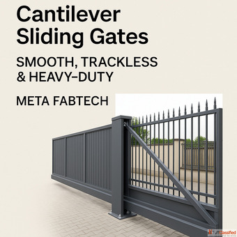 Cantilever Sliding Gates - Smooth Trackless Heavy-Duty Meta Fabtech