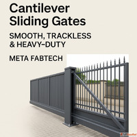 Cantilever Sliding Gates - Smooth Trackless Heavy-Duty Meta ...