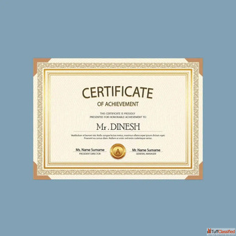 Frameless Certificate Frame