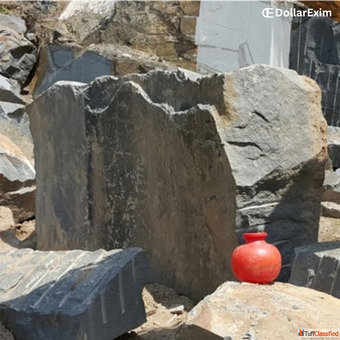 absolute black granite quarry raw blocks -DollarExim