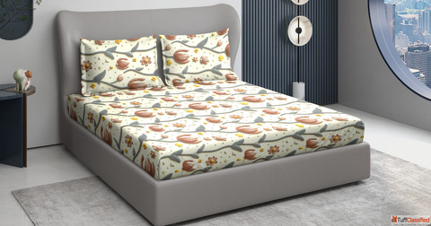 Buy Cotton Bedsheets Online Aurave Decor Double Bed Sheet Set