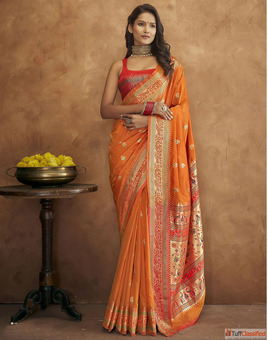 Buy Orange Saree - Beautiful Choice for Everyday and Special Wear