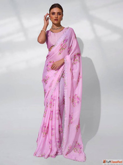 Shop Latest Satin Saree Style Online at Mirraw