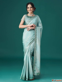 Shop Latest Satin Saree Style Online at Mirraw