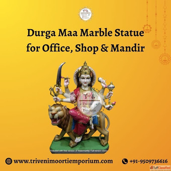 Durga Maa Marble Statue for Office Shop Mandir