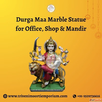 Durga Maa Marble Statue for Office Shop Mandir