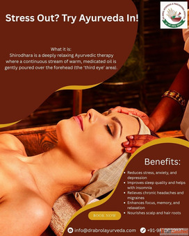 Shirodhara Ayurvedic Treatment at Dr. Abrol Ayurveda - Deep Calm Balance
