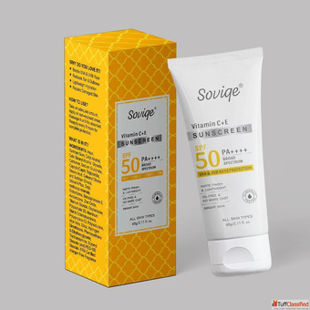 2. SPF 50 Vitamin CE Sunscreen for Glowing Tan-Free Skin - 60g