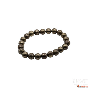 Pyrite Bracelet Natural Gemstone Bracelets Thin Silver Chain - Elegant Crystal Jewelry