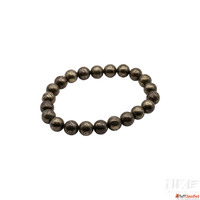 Pyrite Bracelet Natural Gemstone Bracelets Thin Silver Chain...