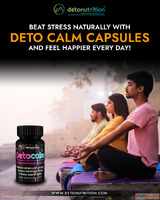 Beat stress naturally with Deto Calm Capsules and feel happi...