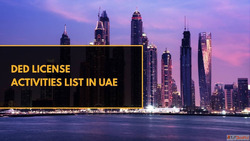 DED License Activities List in UAE