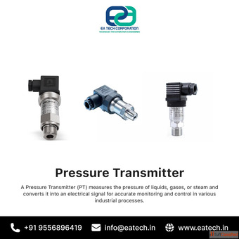 Industrial Pressure Transmitter in India - Reliable Process Monitoring by eatech.in