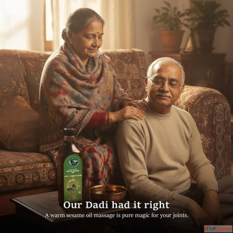 Cold Pressed Sesame Oil - Pure Natural Wood-Pressed Til Oil