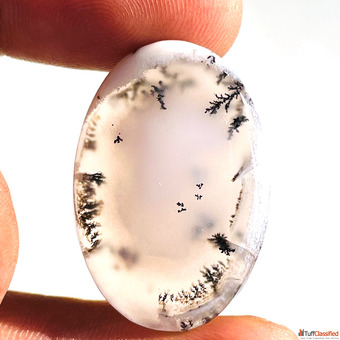 Natural Dendrite Opal Cabochon - Handmade Jewelry Supply Gemstone