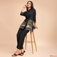 Peach Petals Co-Ord Slate Gray