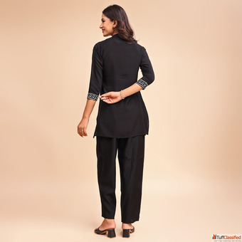 Peach Petals Co-Ord Slate Gray