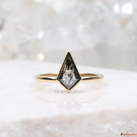 Salt and Pepper Engagement Ring